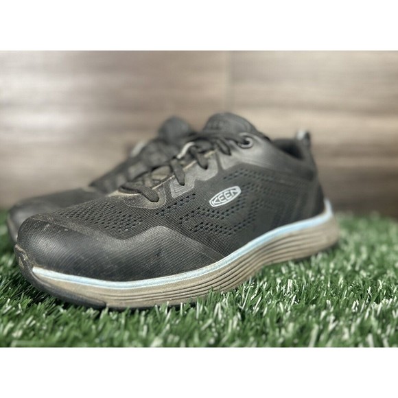 KEEN Womens Utility ASTM F2413-18 Steel Toe Work Mesh Shoes Black Sz 8 M - Picture 1 of 7